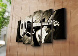 Wallity Set de 5 pinturas decorativas en lienzo Multicolor 5PATK-36